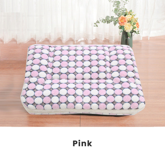 Flannel Pet Mat Dog Bed Winter Thicken Warm Cat Bed Dog Blanket Puppy Sleeping Cover Towel Cushion For Small Medium Large Dog