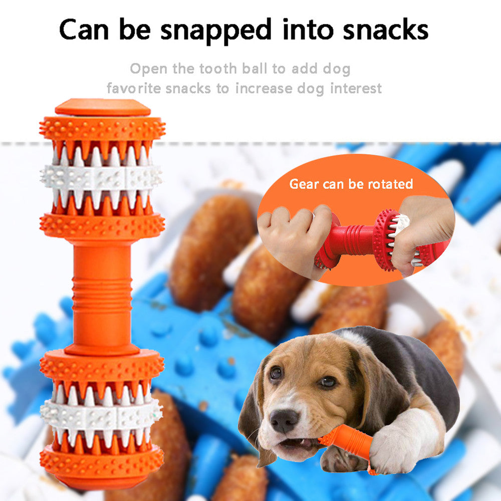 Dog Toy Bite Resistant Puppy Cat Chew Gum Dental Cleaning Bone Toys Dog food dispensing Treat interactive Toy for dogs Pet