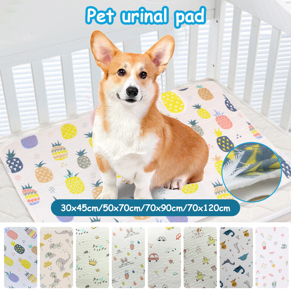 Pet Dogs Absorbent Mat Water Absorbency Diaper Sleeping Bed for Small Dog Reusable Diapers for Dog Urine Puppy Training Pad