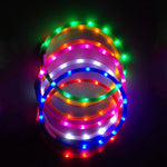 USB Rechargeable Flashing Night Dog Collars Luminous Pet Collar LED Light USB Dog Collar Glowing Teddy Flash Collar Pet