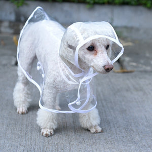 Dog Waterproof Raincoat for Puppy Outdoor Transparent Pet Dog Raincoat Pet Summer Clothes Pet Rainy Day Travel Equipment Small