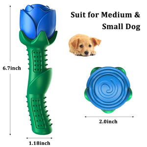 Dog Chew Toy Dogs Toothbrush Doggy Puppy Dental Care Dog Pet Holiday Gift  Dog Toys Pet Molar Tooth Cleaner Rose Stick trainging