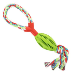 Dog Toy Throwing Bite Rope Bite Resistant Rubber Ball Pet Puppy Molar Depression Training Toy Interactive toys