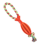 Dog Toy Throwing Bite Rope Bite Resistant Rubber Ball Pet Puppy Molar Depression Training Toy Interactive toys