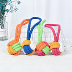 Pet Bite Tug Of War Toy Woven By Cotton Rope Interactive Dog Chew Toy For Teeth Cleaning