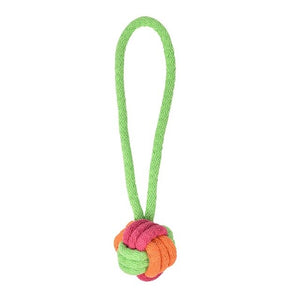 Pet Bite Tug Of War Toy Woven By Cotton Rope Interactive Dog Chew Toy For Teeth Cleaning