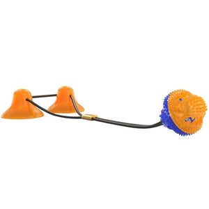 Dog Interactive Ball Toys With Suction Cup TPR  Elastic Ropes Dog Tooth Cleaning Chewing Playing IQ Treat Toys Pet Dog Supplies