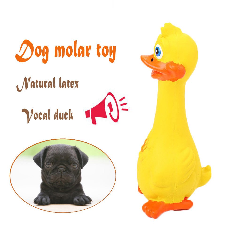 New 18cm Lovely Dog Toys Funny Yellow Rubber Chicken Pet Chew Honking Squeaking Squeaker Screaming Chicken Toy For Dogs Playing