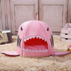 Windproof Shark-shaped Dog House For Large Dogs Tent High Quality Cotton Small Dog Cat Bed Puppy House Nest Product